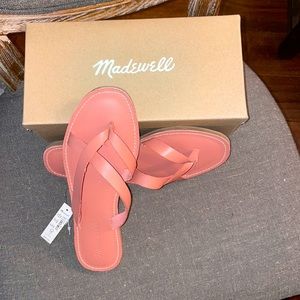 Madewell Boardwalk Thong Sandals in Leather 7 1/2